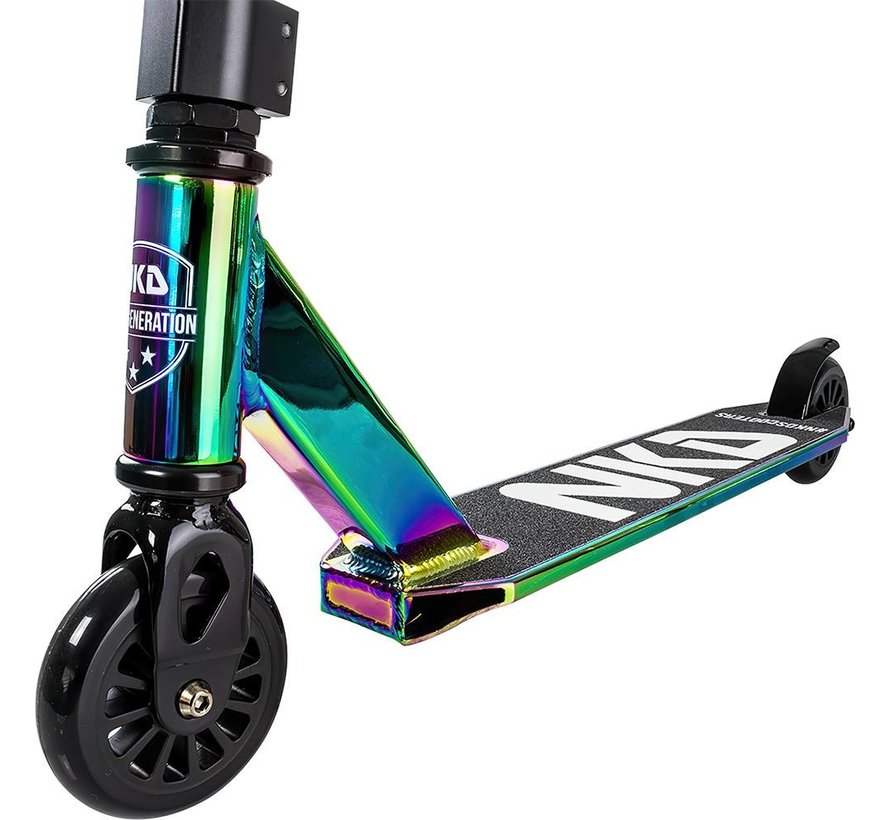 Trottinette freestyle NKD Next Generation Rainbow avec barre en T