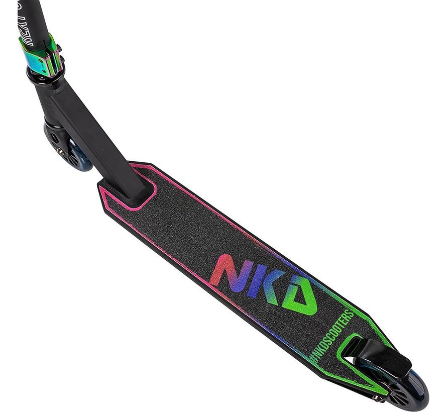 Monopattino acrobatico NKD Next Generation nero/arcobaleno con barra a T