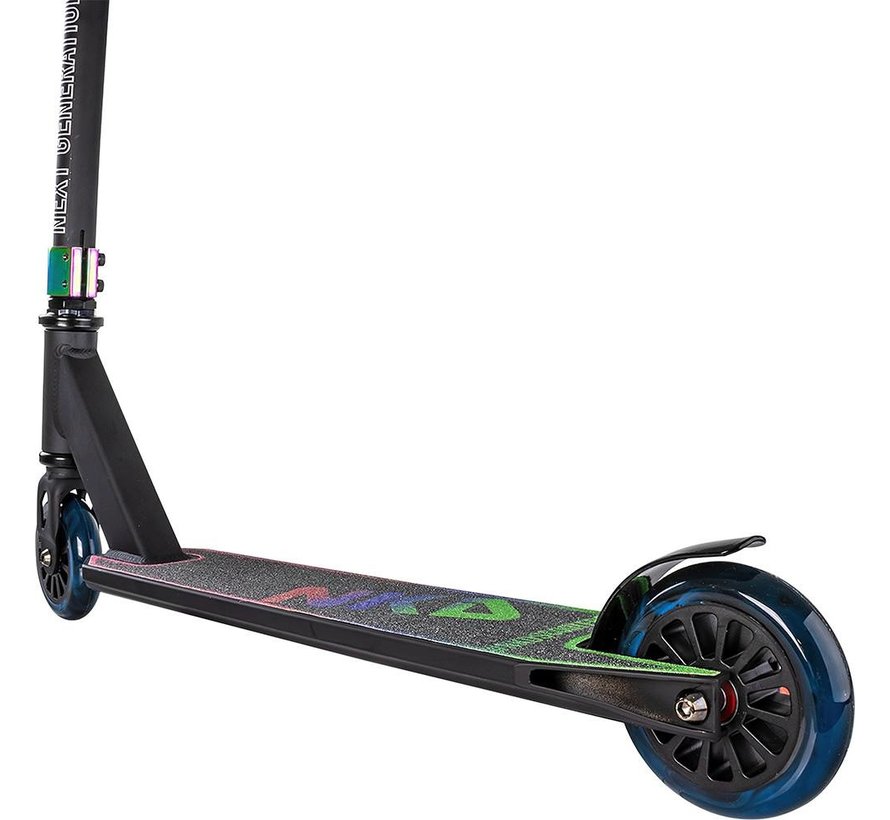 Trottinette freestyle NKD Next Generation Black/Rainbow avec barre en T