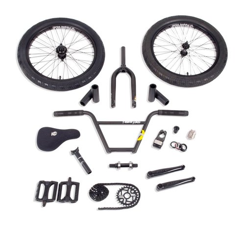 Stolen  Stolen/Fiction Cassette V8 BMX Build Kit (Matte Black|Left hand drive)