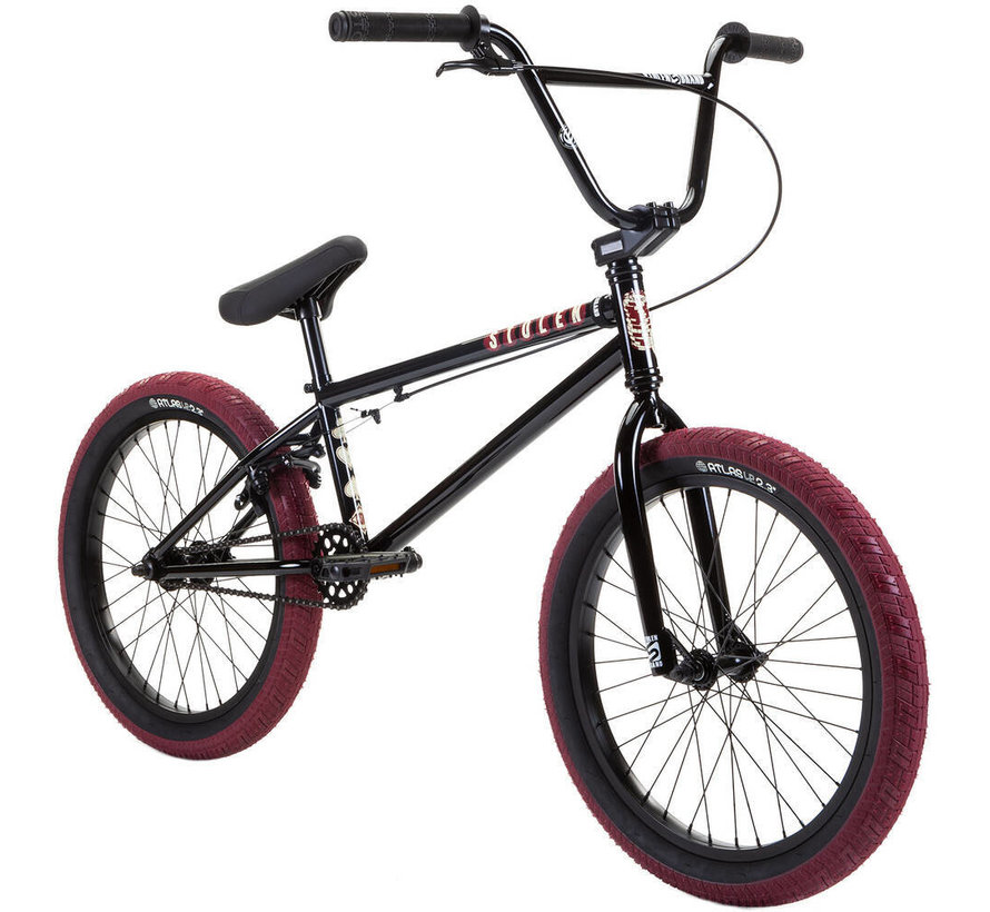 Bicicleta BMX estilo libre Stolen Casino 20'' 2022 (21"|Negro/Rojo sangre)