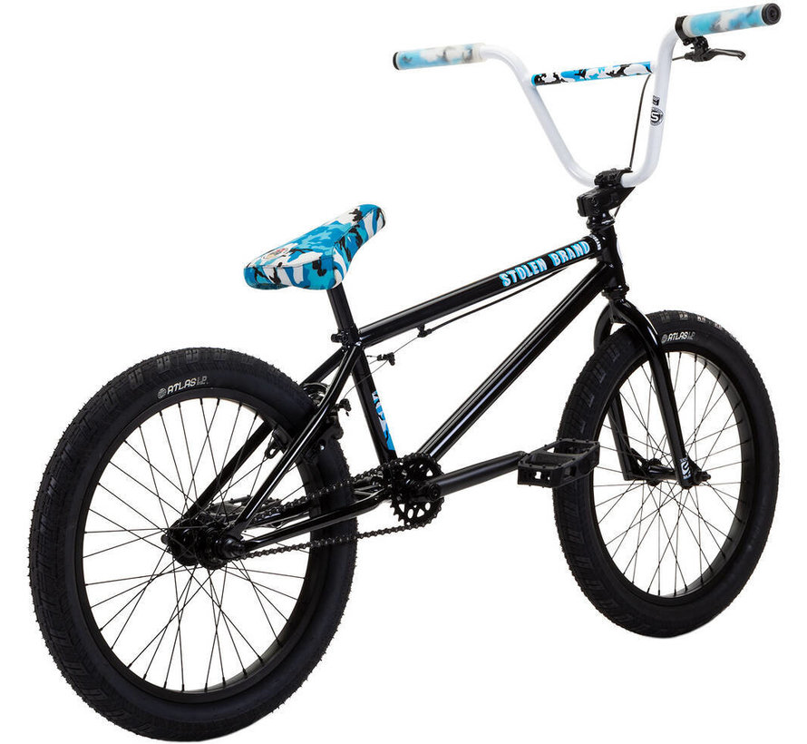 Bicicletta BMX freestyle stereo da 20'' 2022 rubata (20,75"|Nero/blu mimetico)