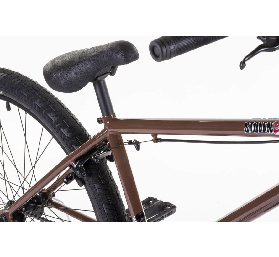 Bicicleta de crucero Stolen Zeke de 26 pulgadas (22,3", color chocolate oscuro/cromado)