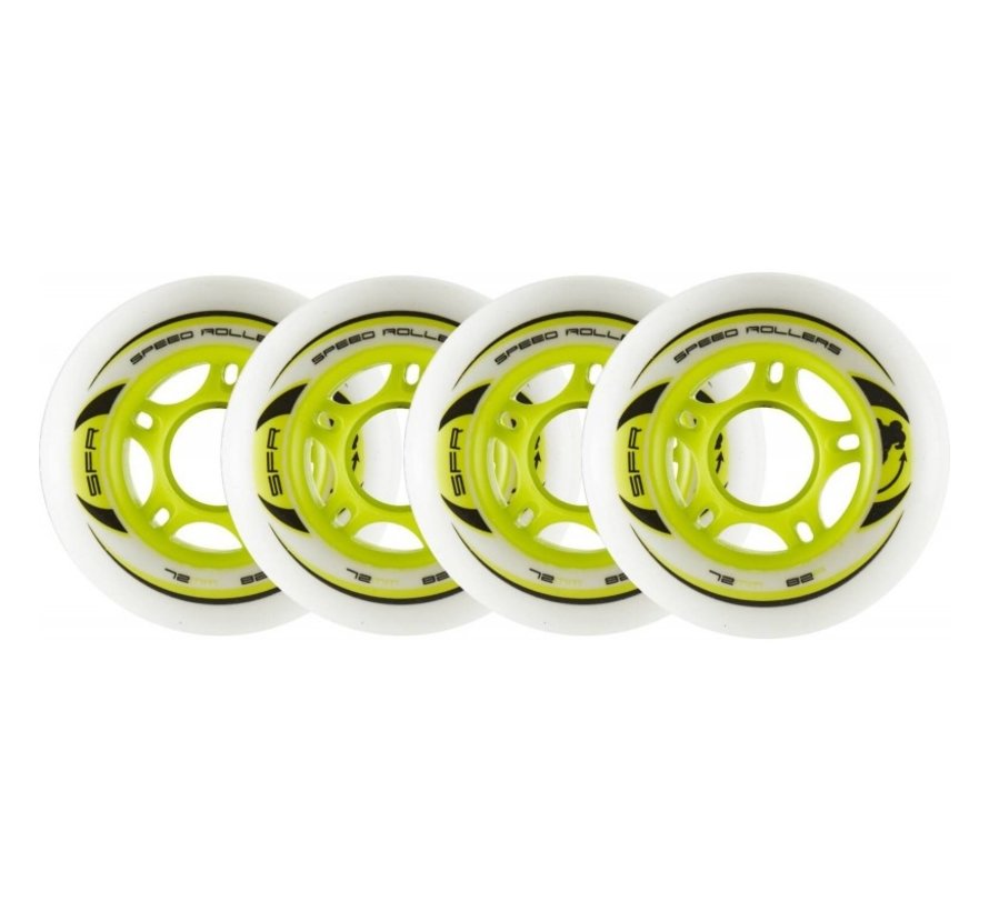 Roues de skate SFR 72 / 76 / 80 x 24 mm jaune