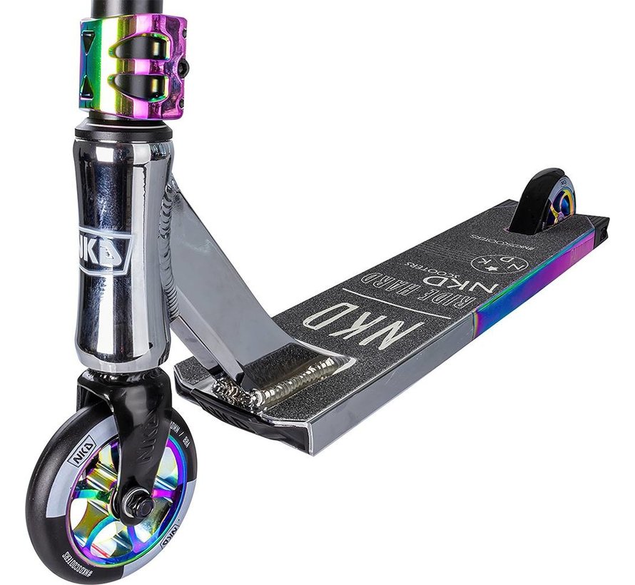 Monopattino acrobatico NKD Rally V4 Raw-Arcobaleno-Mix