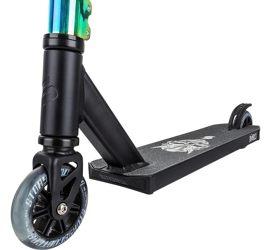 Story Diablo Stunt Scooter Schwarz-Regenbogen