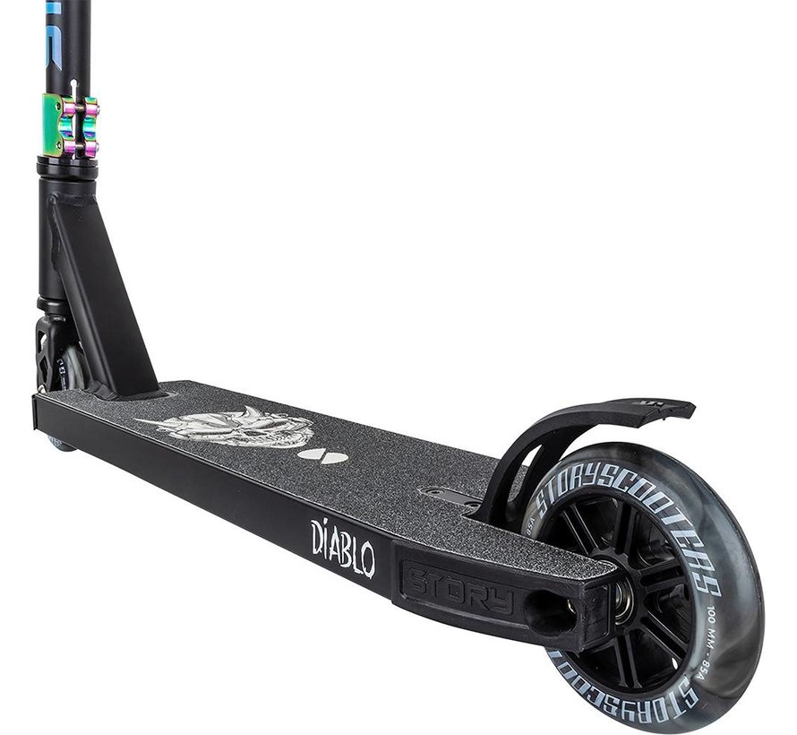 Story Diablo Stunt Scooter Black-Rainbow