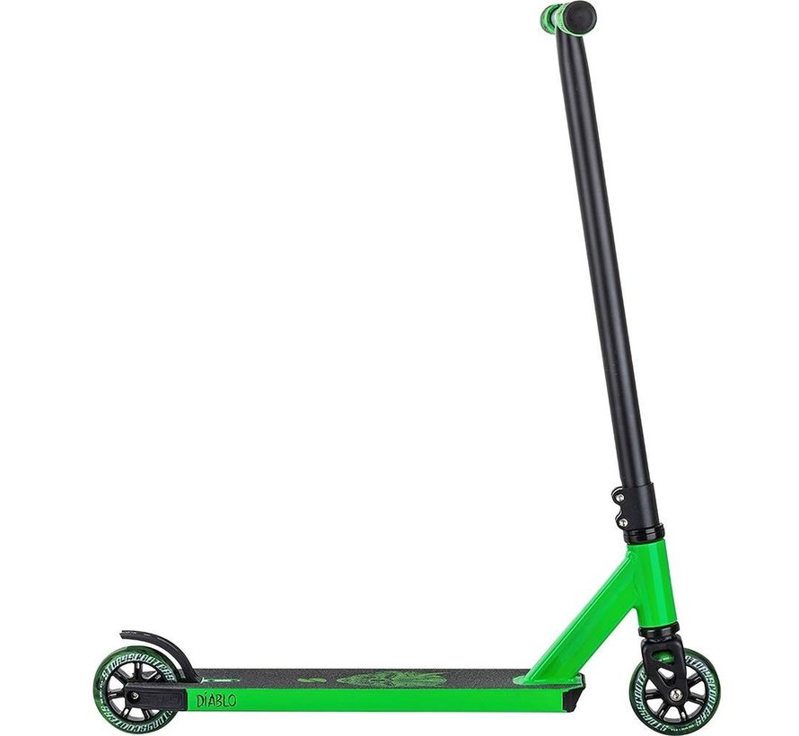 Story Diablo Stunt Scooter Verde Lima - Negro