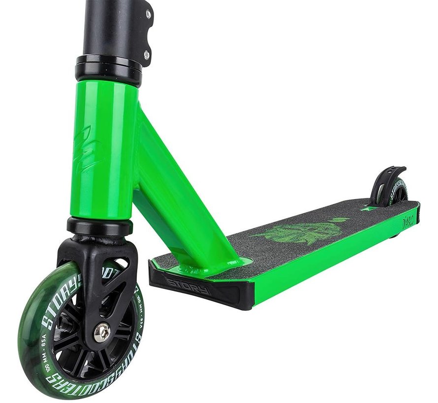 Scooter acrobatique Story Diablo vert citron - Noir