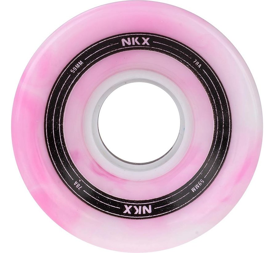 NKX Majestic 59 mm Cruiser-RÃ¤der Pink - WeiÃŸ