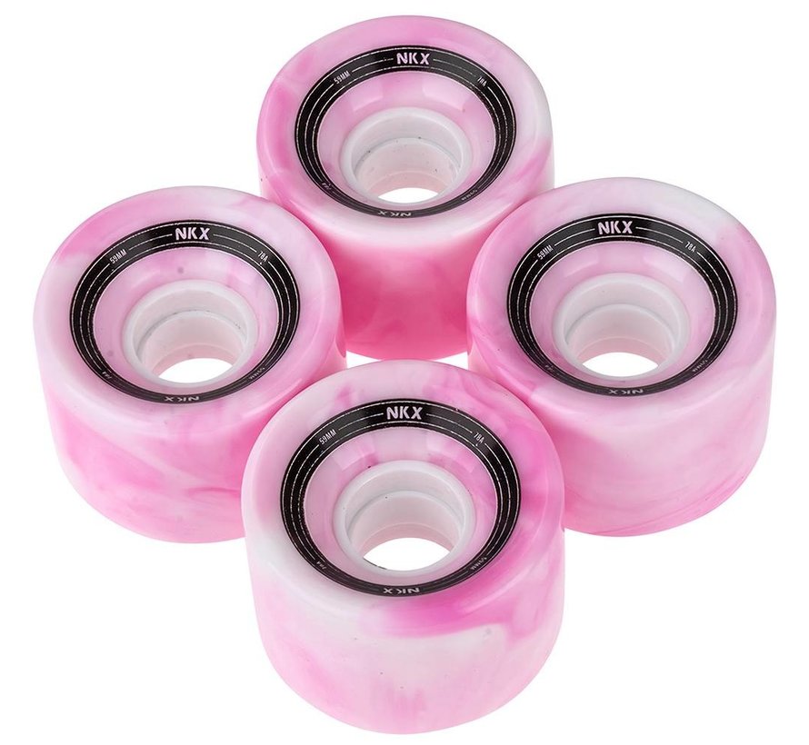 NKX Majestic 59 mm Cruiser-RÃ¤der Pink - WeiÃŸ