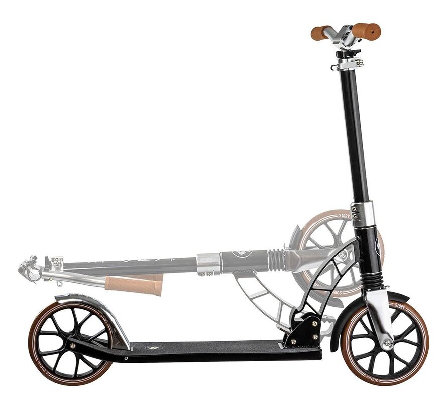 Scooter da trasporto pieghevole Story anni '70 nero