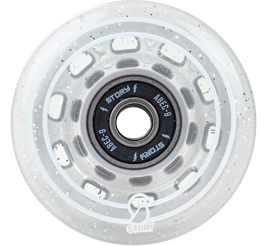Ruedas para patines Story Quad Side by Side, color gris, 58 mm