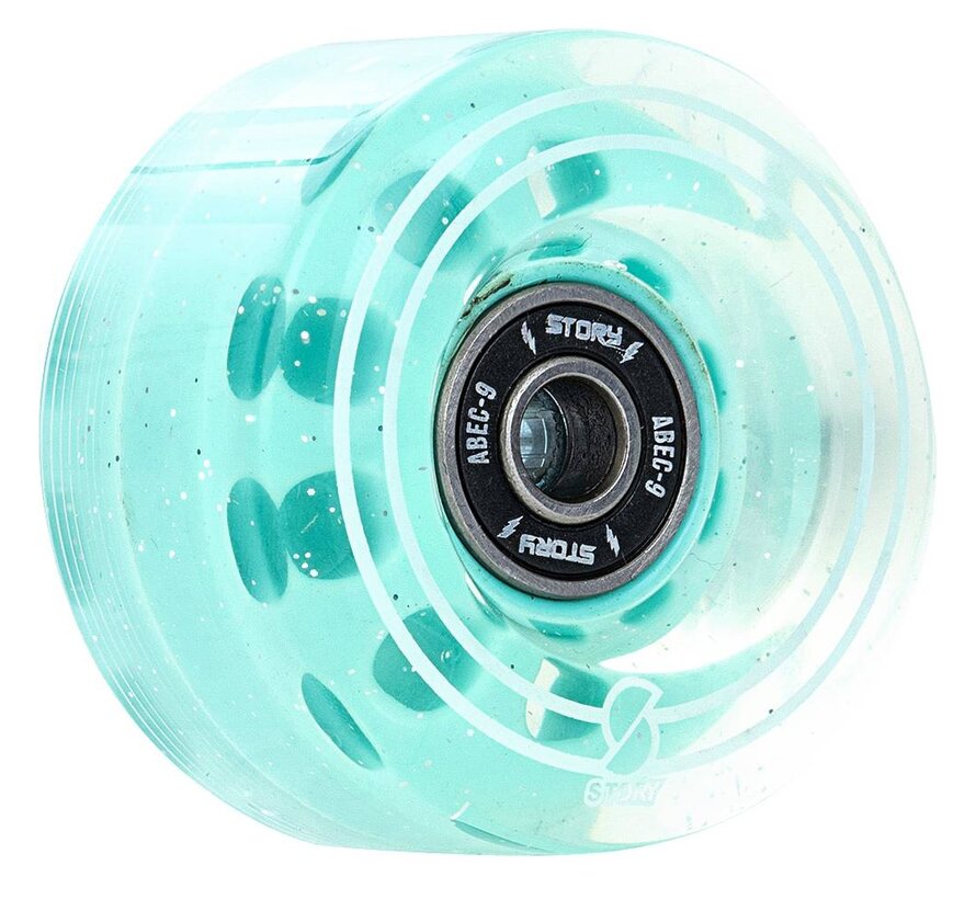 Ruedas para patines Story Quad Side by Side, color menta, 58 mm