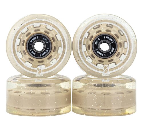 Story  Ruedas para patines Story Quad Side by Side, color champán, 58 mm