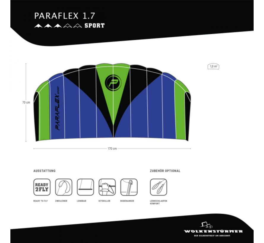 Matrasvlieger Paraflex Sport 1.7 Groen