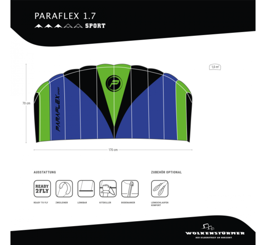 Matratze Kite Paraflex Sport 1.7 Grün