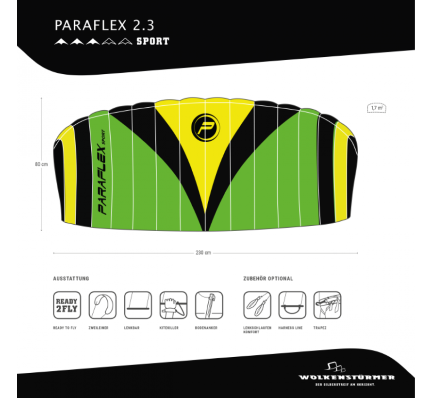 Matrasvlieger Paraflex Sport 2.3 Groen