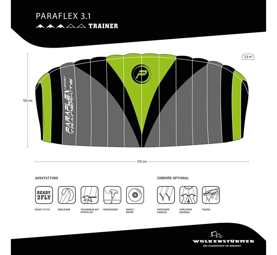 Materac Kite Paraflex Trainer 3.1 Neonowy żółty