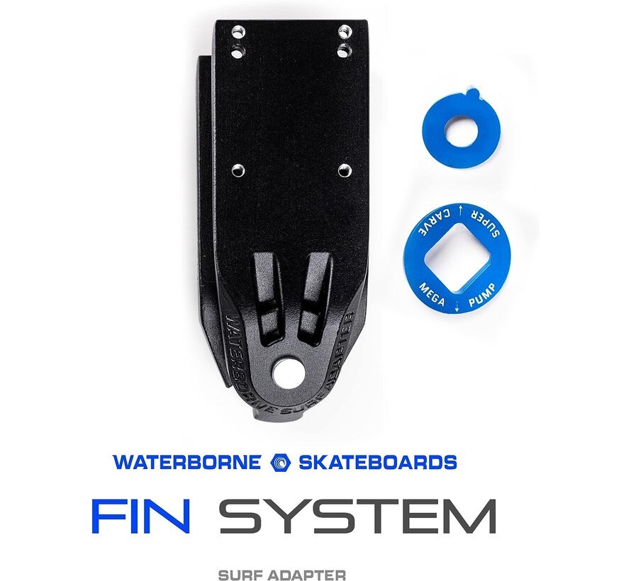 Juego de adaptadores para surfskate Waterborne FIN System negro