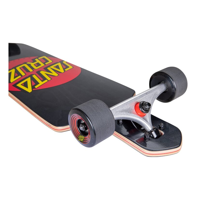 Santa Cruz Drop Through Longboard 36" Classic Dot Noir