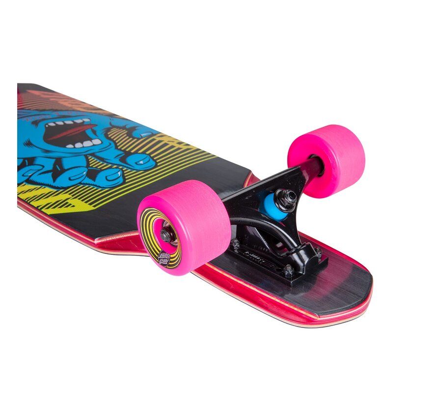 Santa Cruz Drop Down Longboard 37,5" Split Hand Schwarz