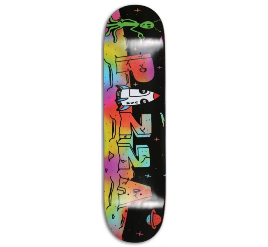 Pizza Skateboard Deck Moonbag Noir-Multicolore
