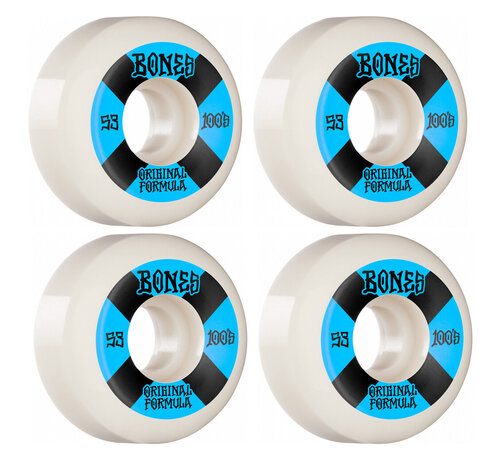 Bones  Bones Wheels 100's Blanco-Azul V5 Sidecut 53mm