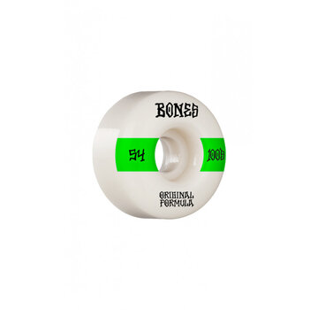 Bones Koła Bones 100's Biało-Zielone V5 SZEROKIE 54mm