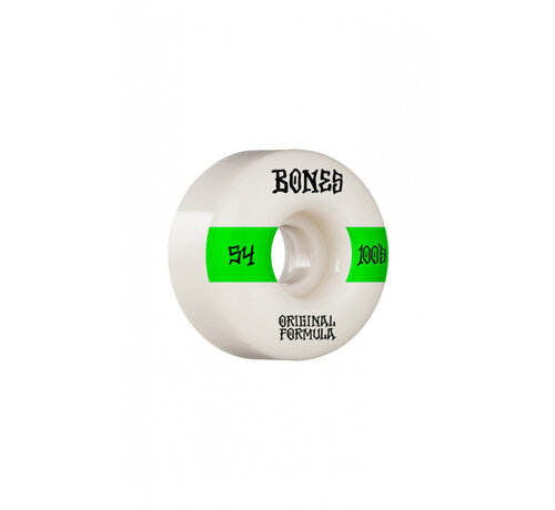 Bones  Ruote Bones 100's Bianco-Verde V5 WIDE 54mm