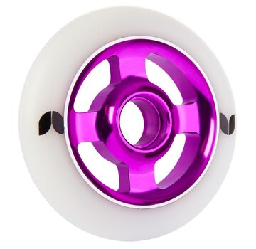 Blazer Pro Roue de trottinette freestyle Blazer Pro avec noyau en aluminium de 100 mm, blanc/violet