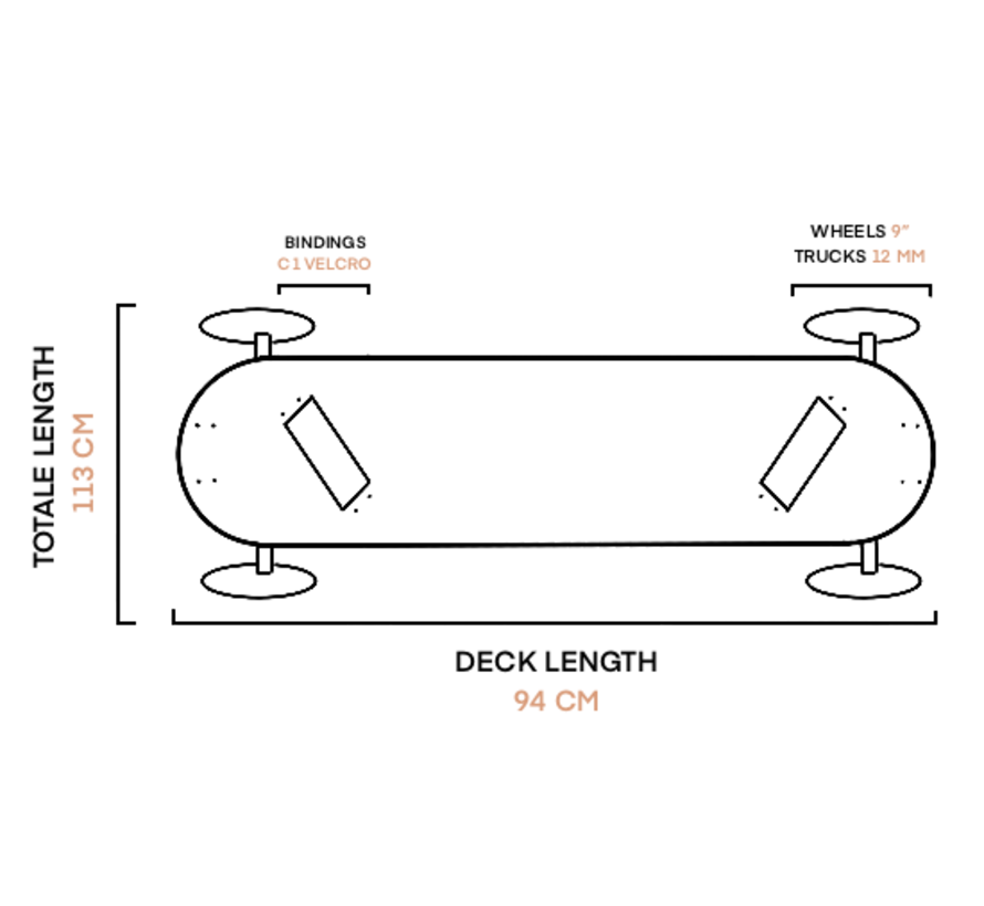 Kheo Bazik V4 mountainboard 8 inch wheels