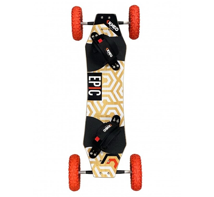 Kheo Epic V4 mountainboard 8 inch  met rode wielen