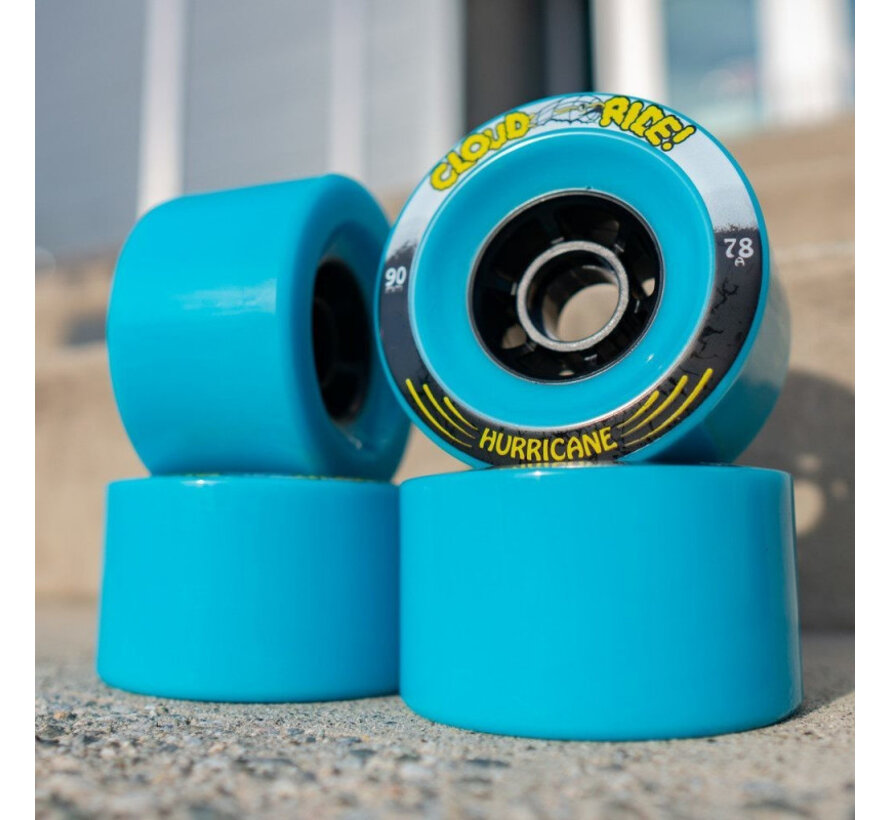 Cloud Hurricanes 90 mm Longboard-Räder – Blau