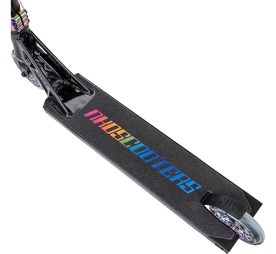 NKD Gas-Stunt-Scooter Black Rainbow