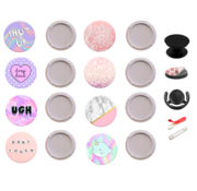 Almighty Gloves Popsocket erweitertes Disk-Set Pink Schwarz