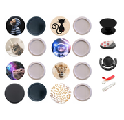 Almighty Gloves Popsocket extended disk set Cats Black