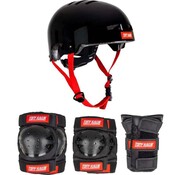 Tony Hawk Set de protección Tony Hawk con casco negro SM