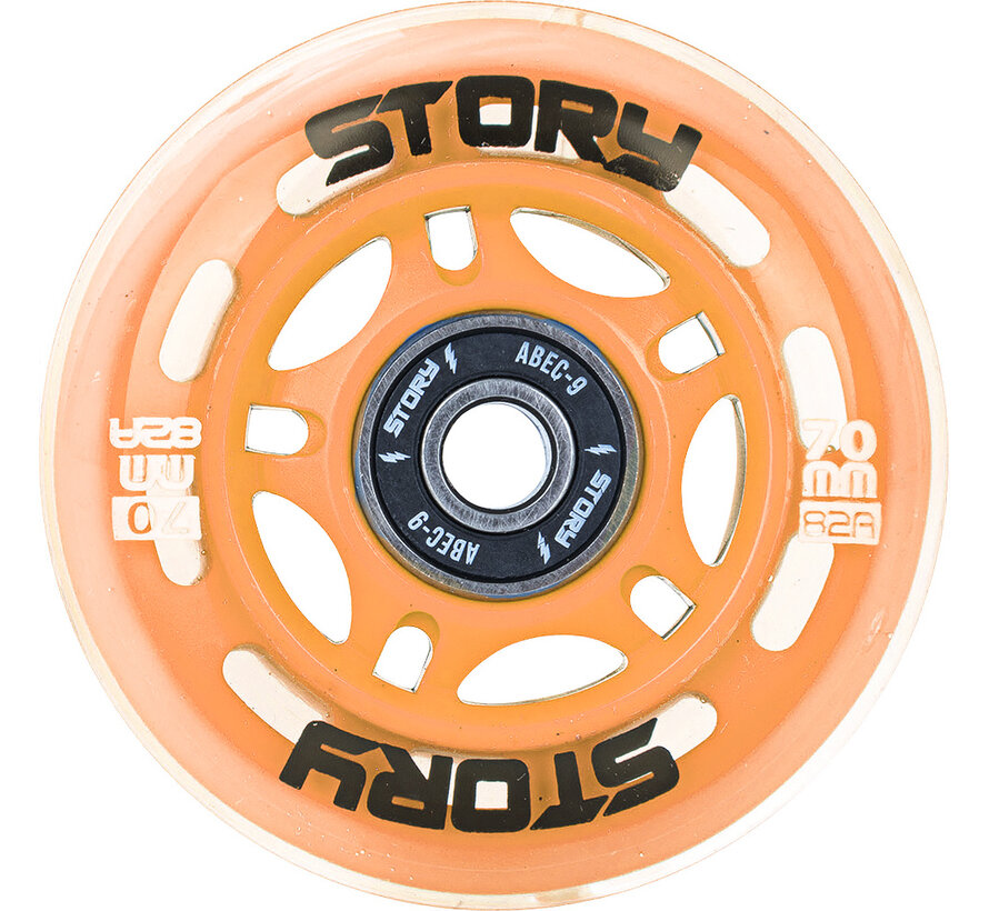 Zestaw kółek do rolek Story (8 sztuk!) Fusion Orange