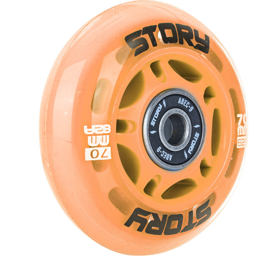Jeu de roues de patins à roues alignées Story (8 pièces !) Fusion Orange
