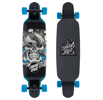 Santa Cruz Drop Down Longboard Botanic Skull 37,5