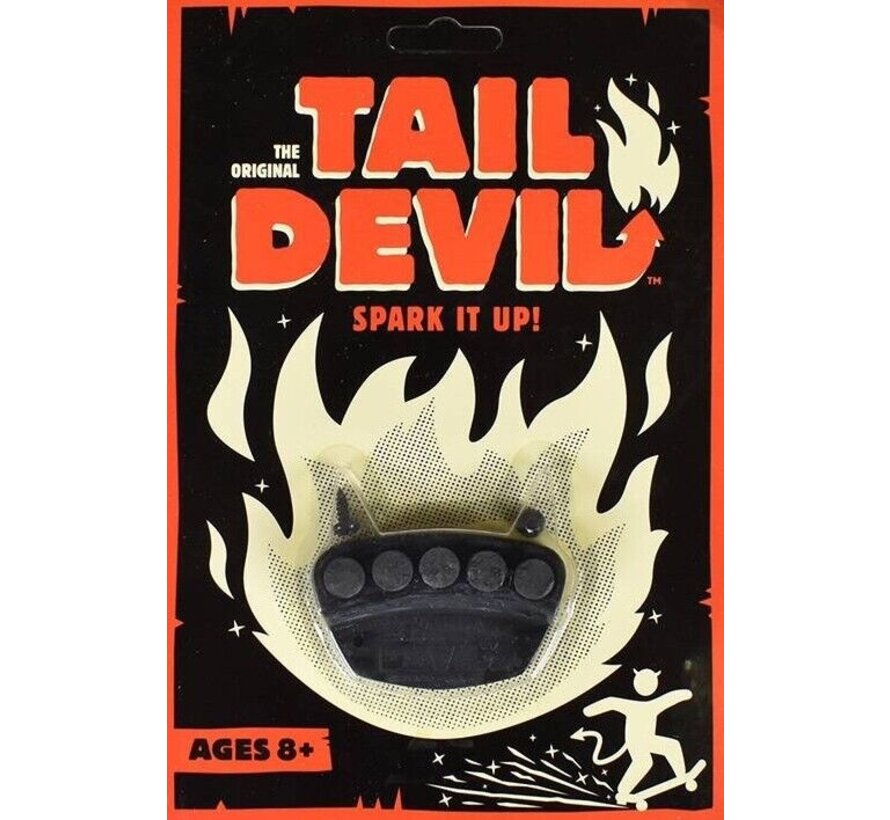 Tail Devil sparks at the front of the skateboard