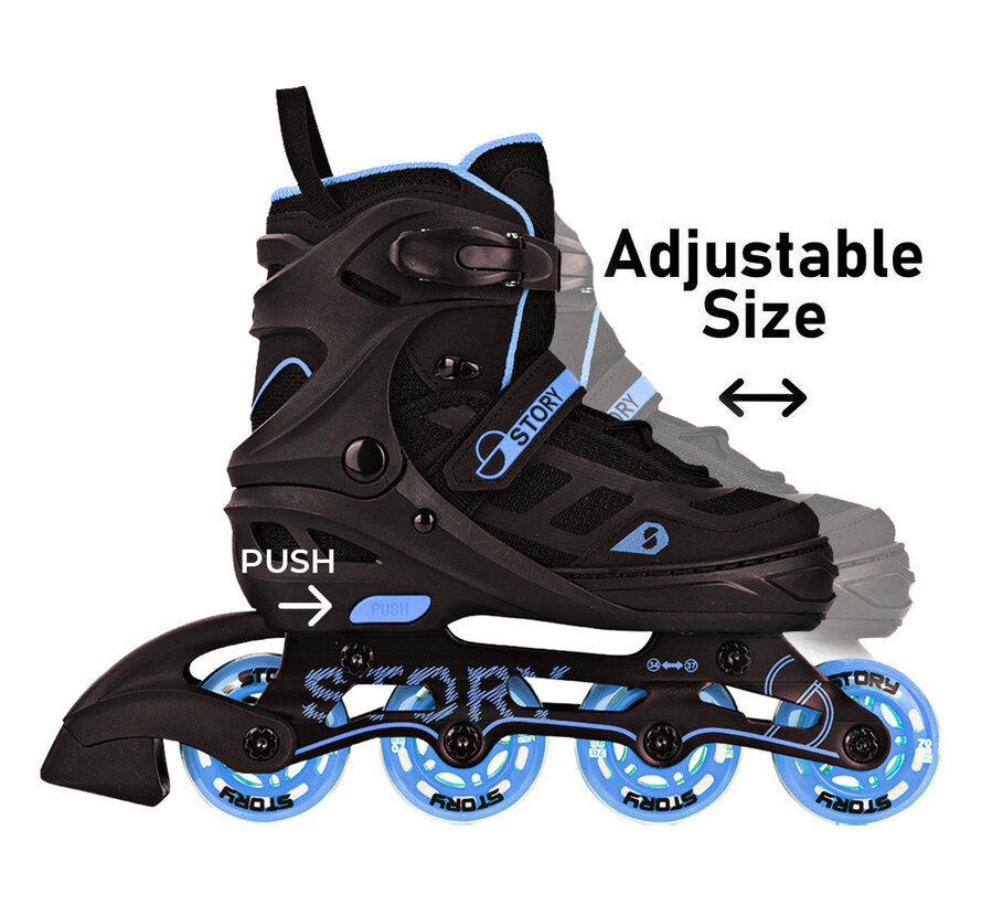 Patines en línea ajustables Story Fusion Azul