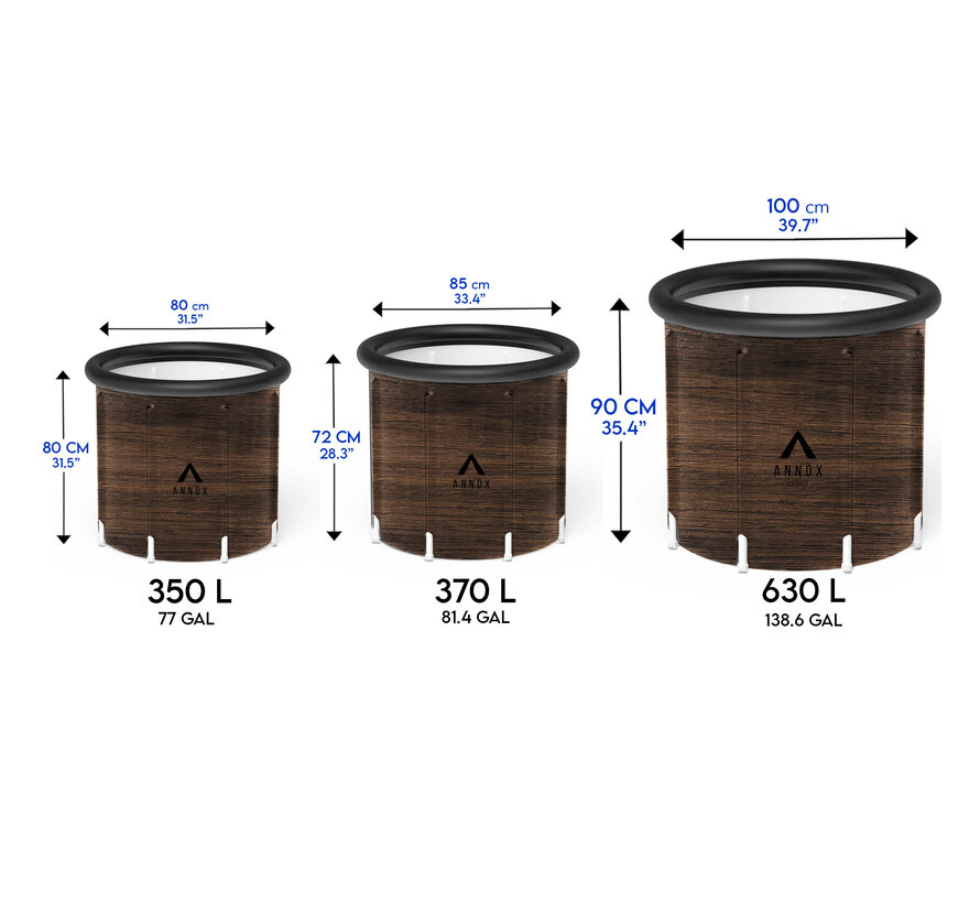 Annox Ice Bath Deluxe - Dark Wood