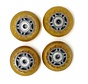 Roues de skate 64 mm avec roulements, lot de 4 pièces