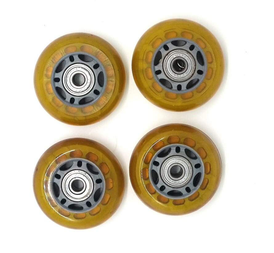 Skate wheels 64mm with bearings set of 4 pieces