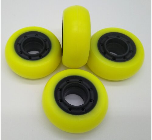 Flowlab Skate-Räder 62 mm, 4er-Set, gelb, ohne Lager