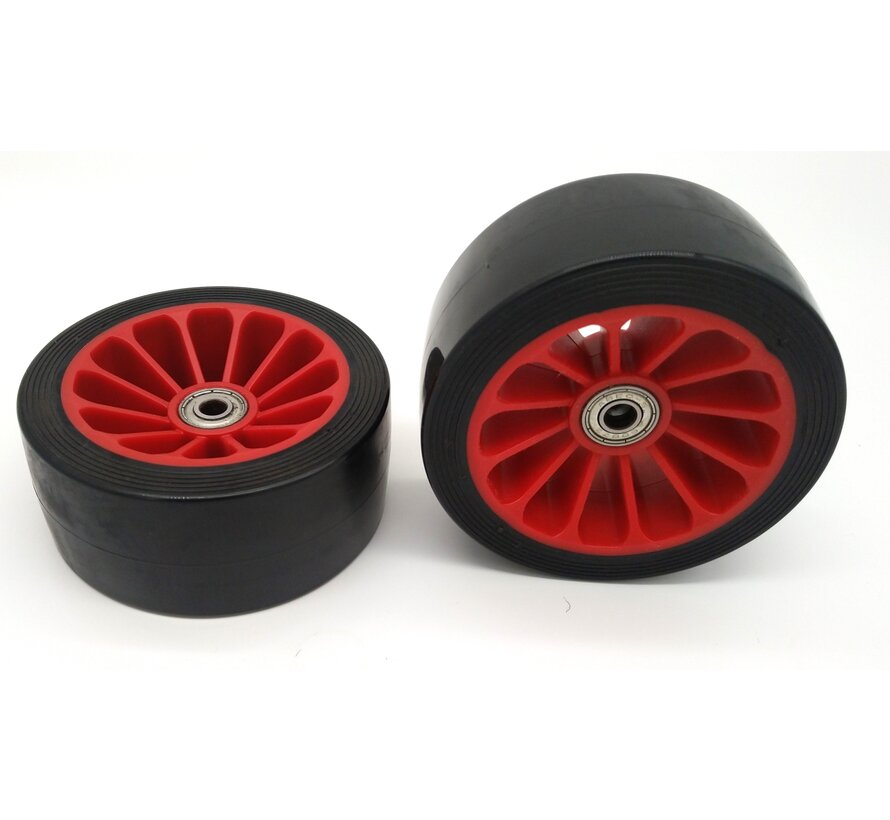 Fuzion wheels 118mm red set of 4