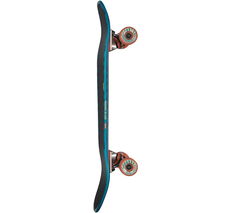 Globe Old School cruiser skateboard Cult of Freedom Blue 26