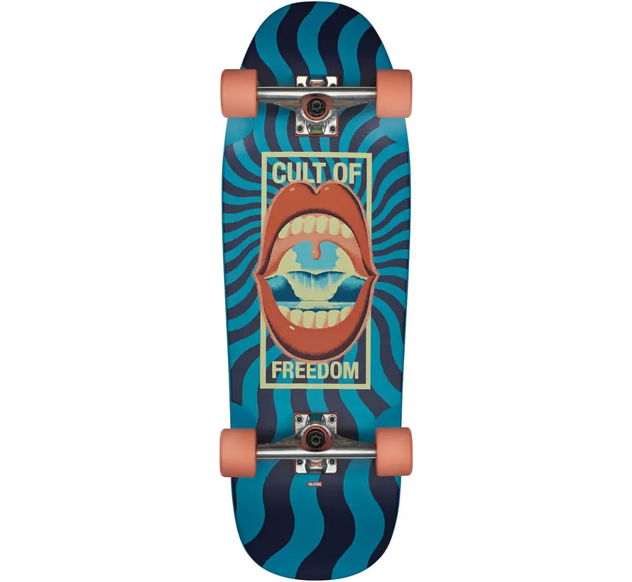 Skateboard Cruiser Globe Old School Cult of Freedom Blue 26